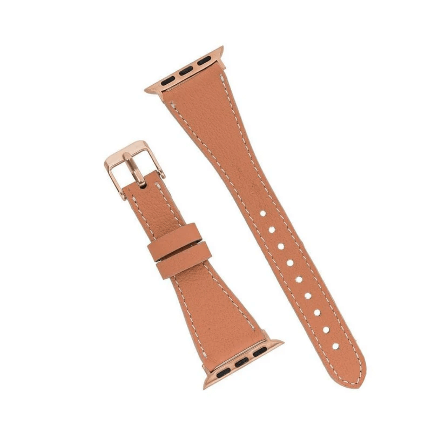 Light Tan Leather Slimy Apple Watch Band - LEATHERE