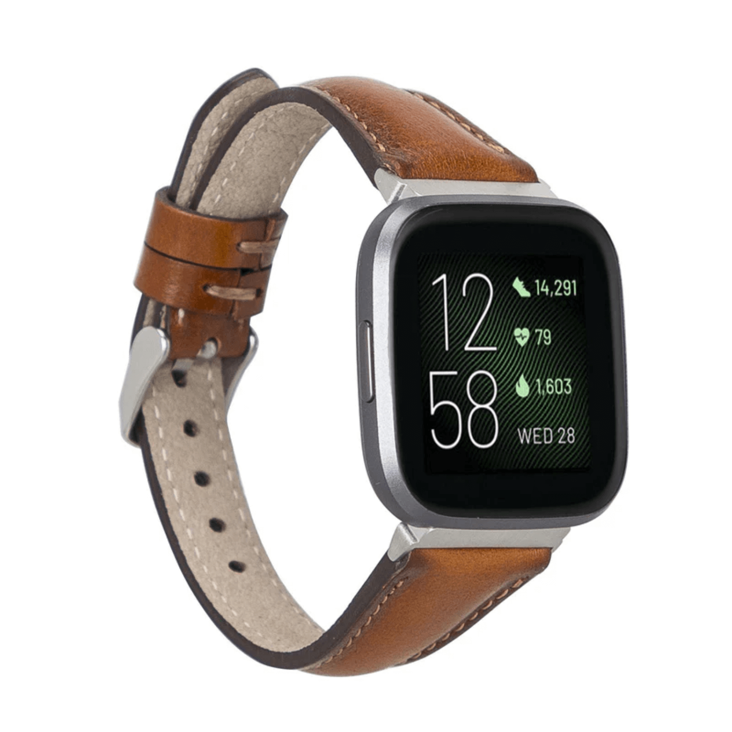 Rich Caramel Brown Leather Slimy Apple Watch Band - LEATHERE