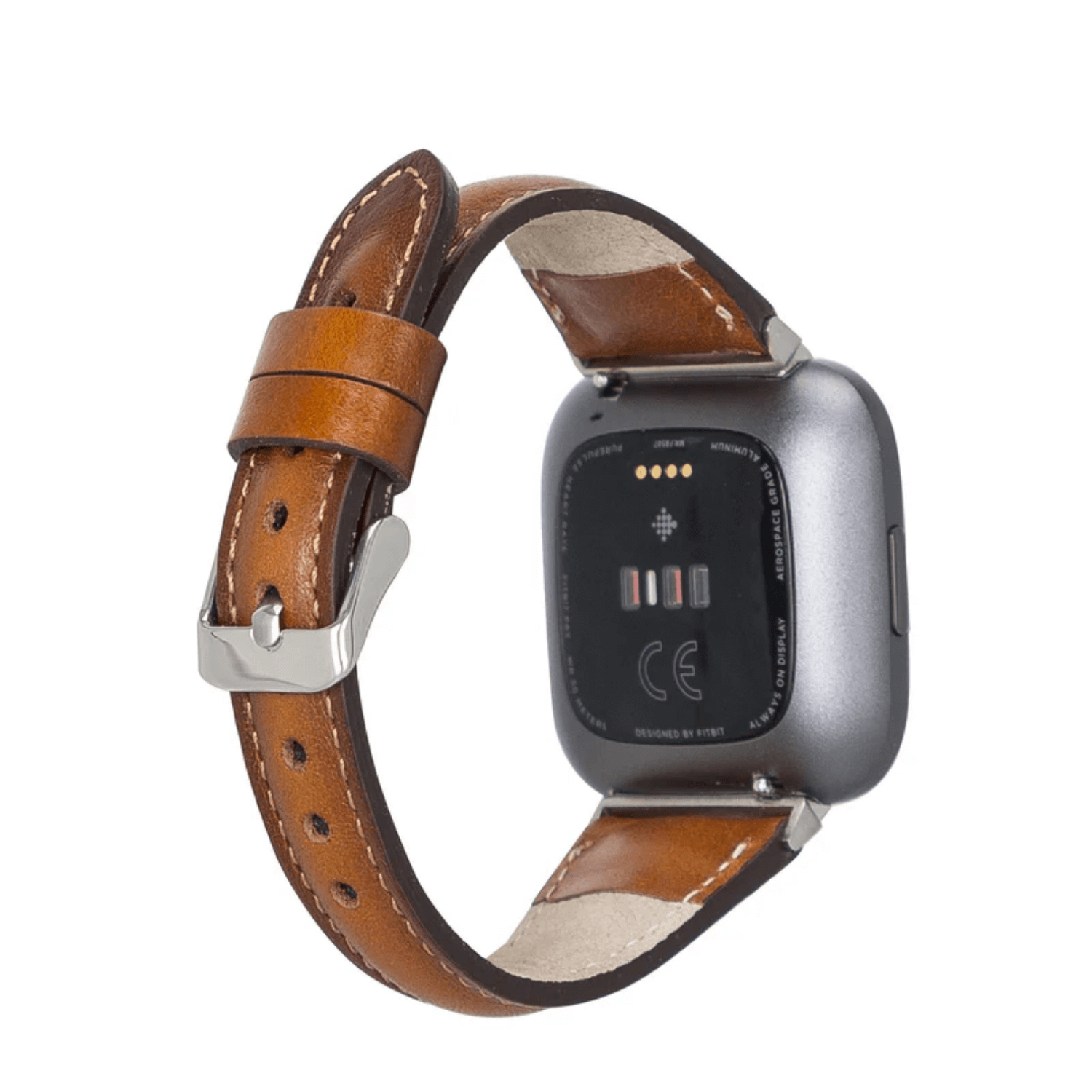 Rich Caramel Brown Leather Slimy Apple Watch Band - LEATHERE