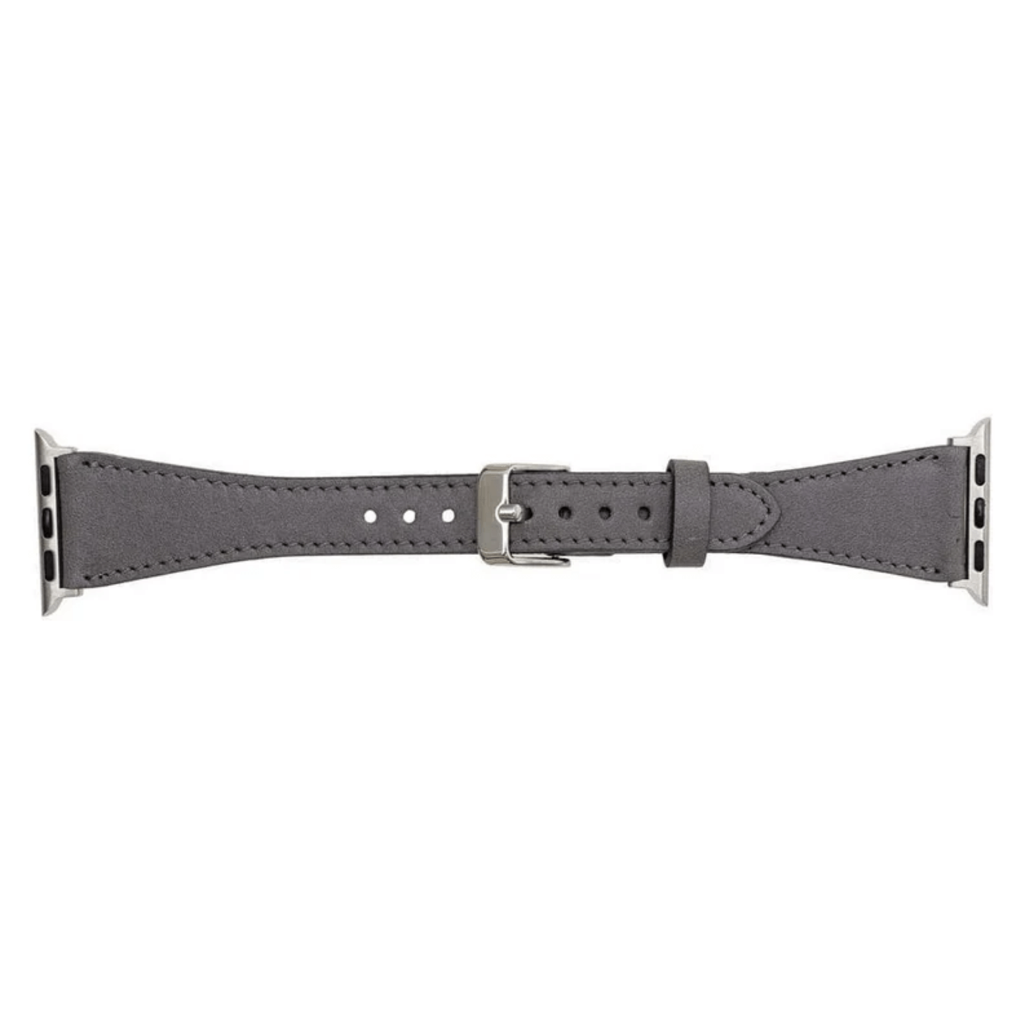 Dark Grey Leather Slimy Apple Watch Band - LEATHERE