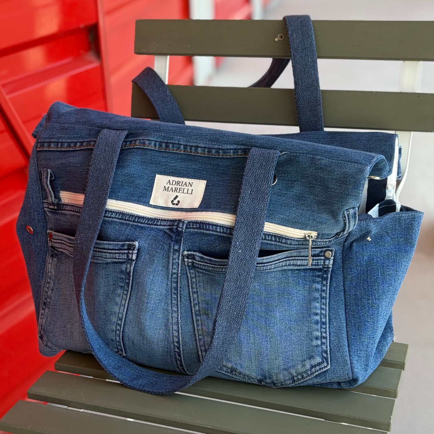 Brooklyn Heritage Upcycled Denim Pet Carrier – Indigo