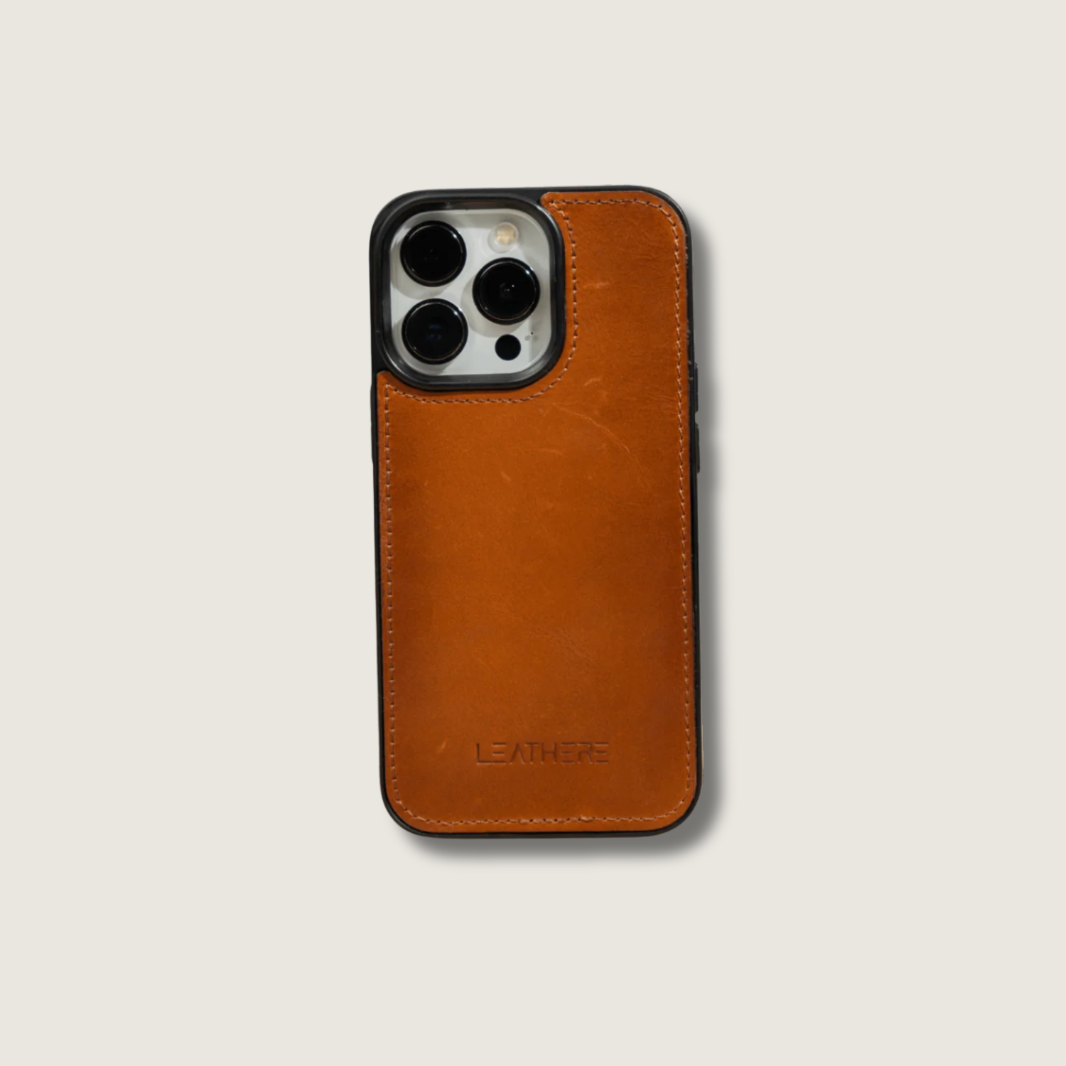 iPhone 15 Series Brown Leather Case - Austin