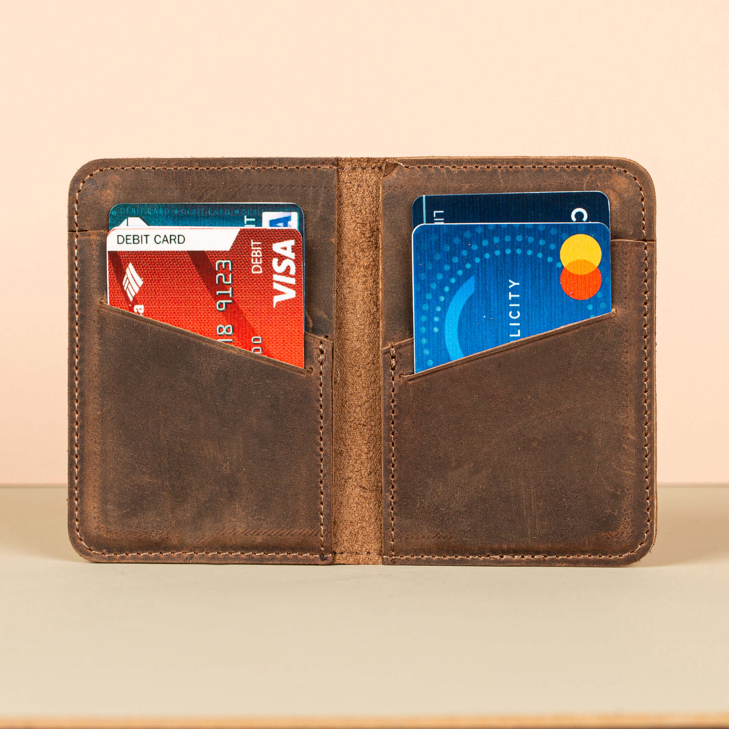 Classic Leather Cardholder Wallet - Earthy Brown - Berkeley