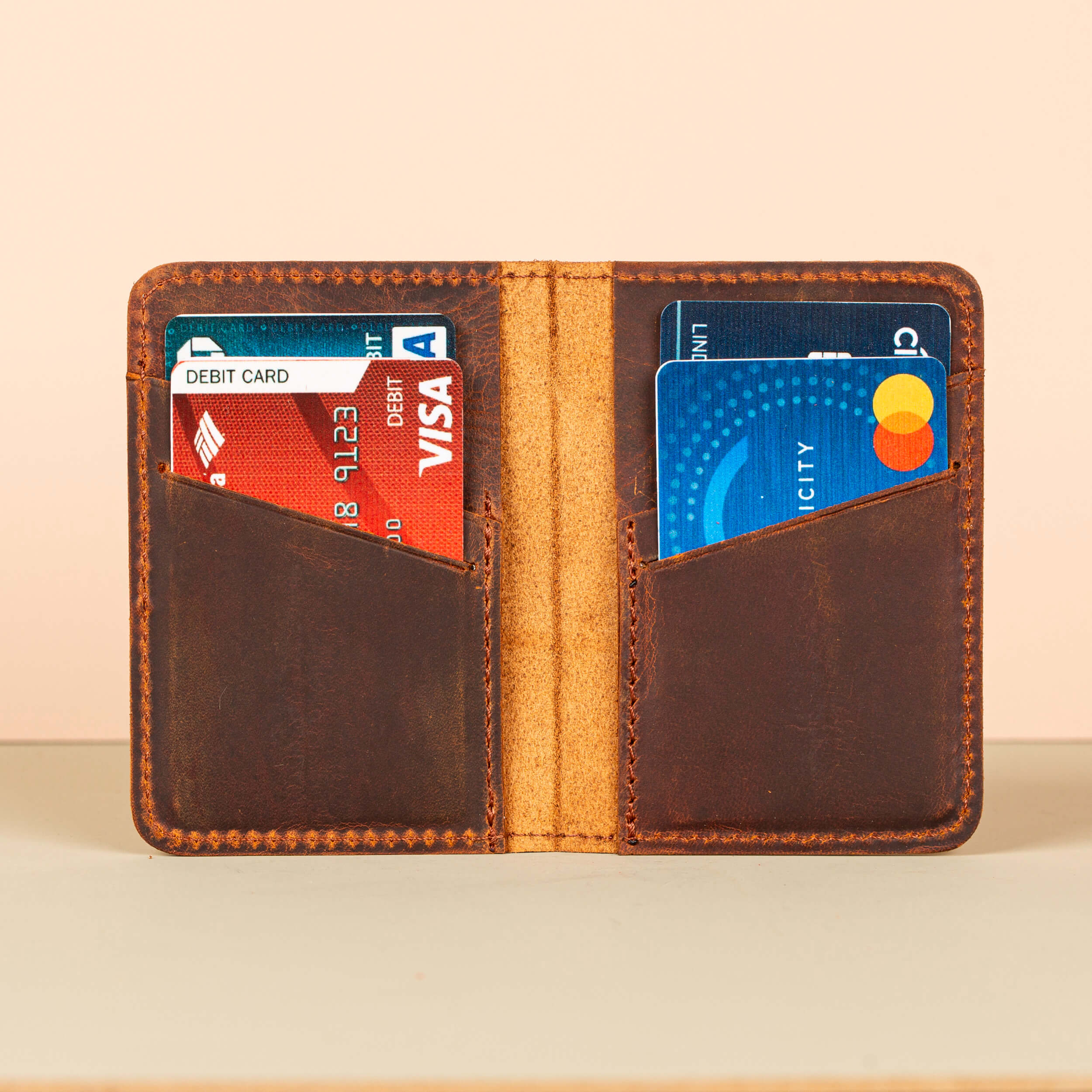 Classic Leather Cardholder Wallet - Warm Brown - Berkeley