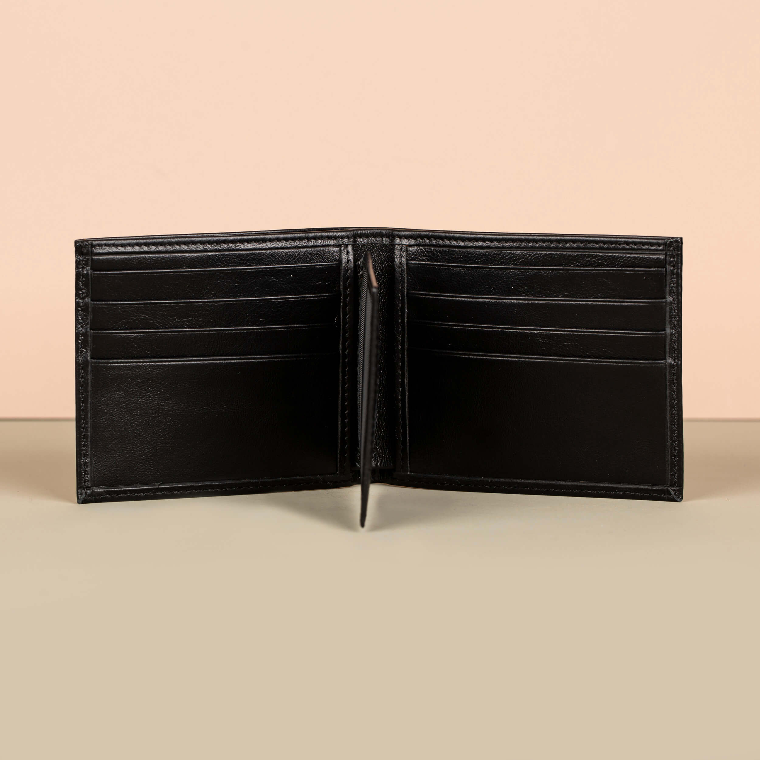 Classic Leather Bifold Wallet - Black - Los Angeles