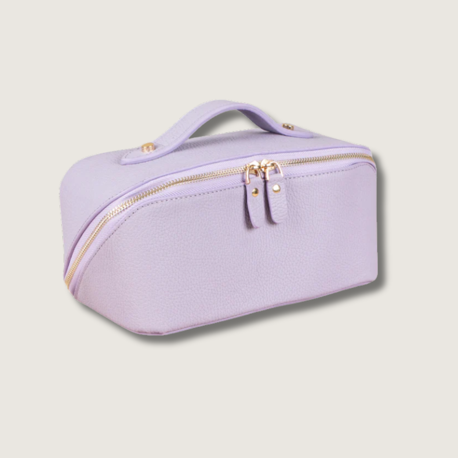 Luxury Leather Travel Vanity Case – Elegant & Spacious- Soft lavender - San Jose