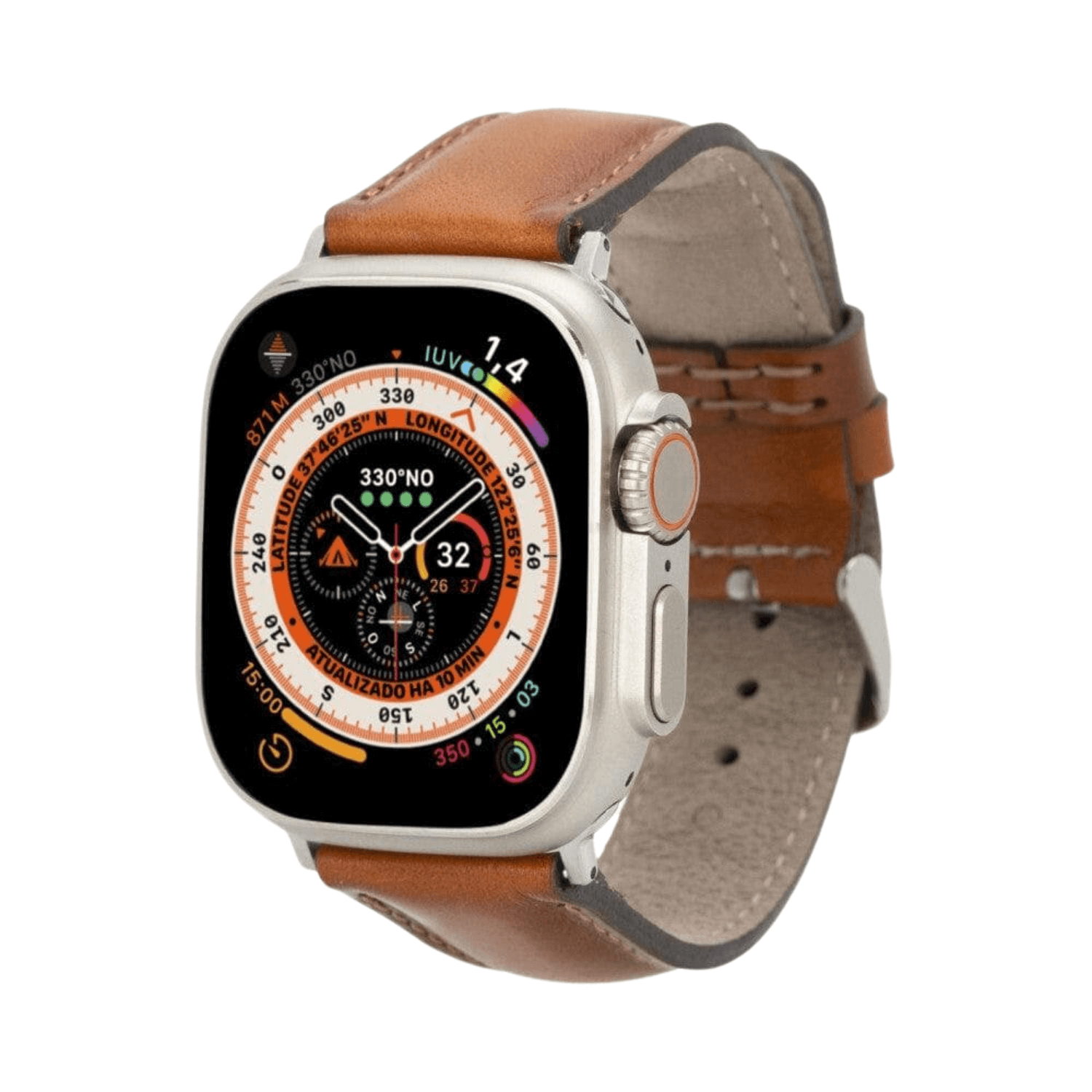 Rustic Brown Leather Classic Apple Watch Band for All Series - LEATHERE