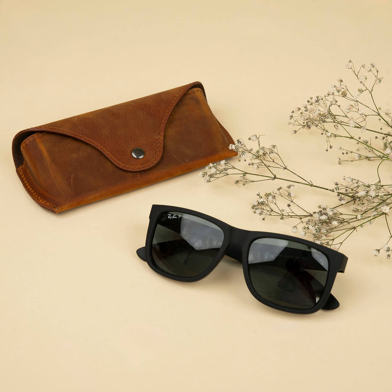 Premium Leather Eyewear Case - Dark Brown - Cambridge