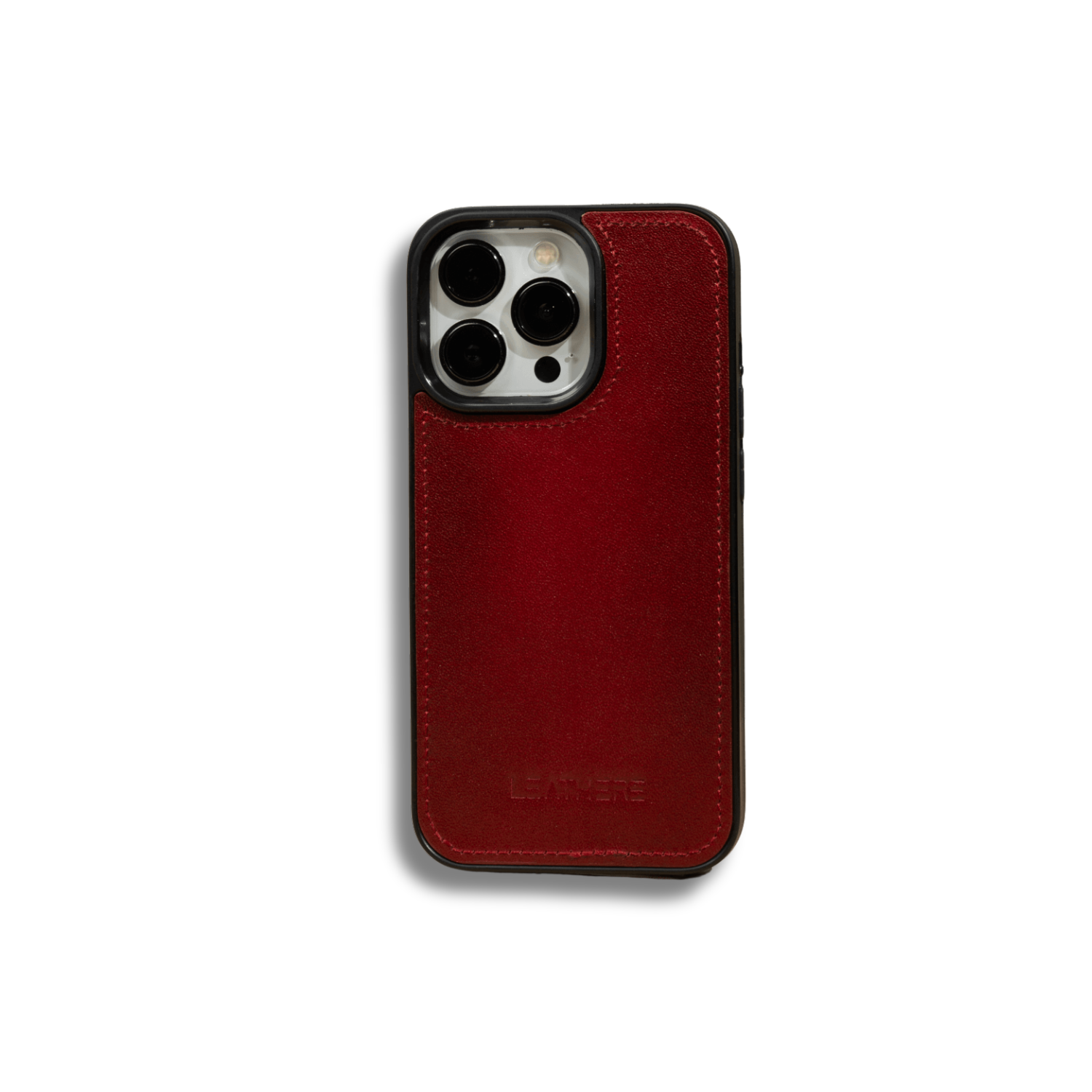 iPhone 17 Series Red Leather Case - Austin (pre-order)