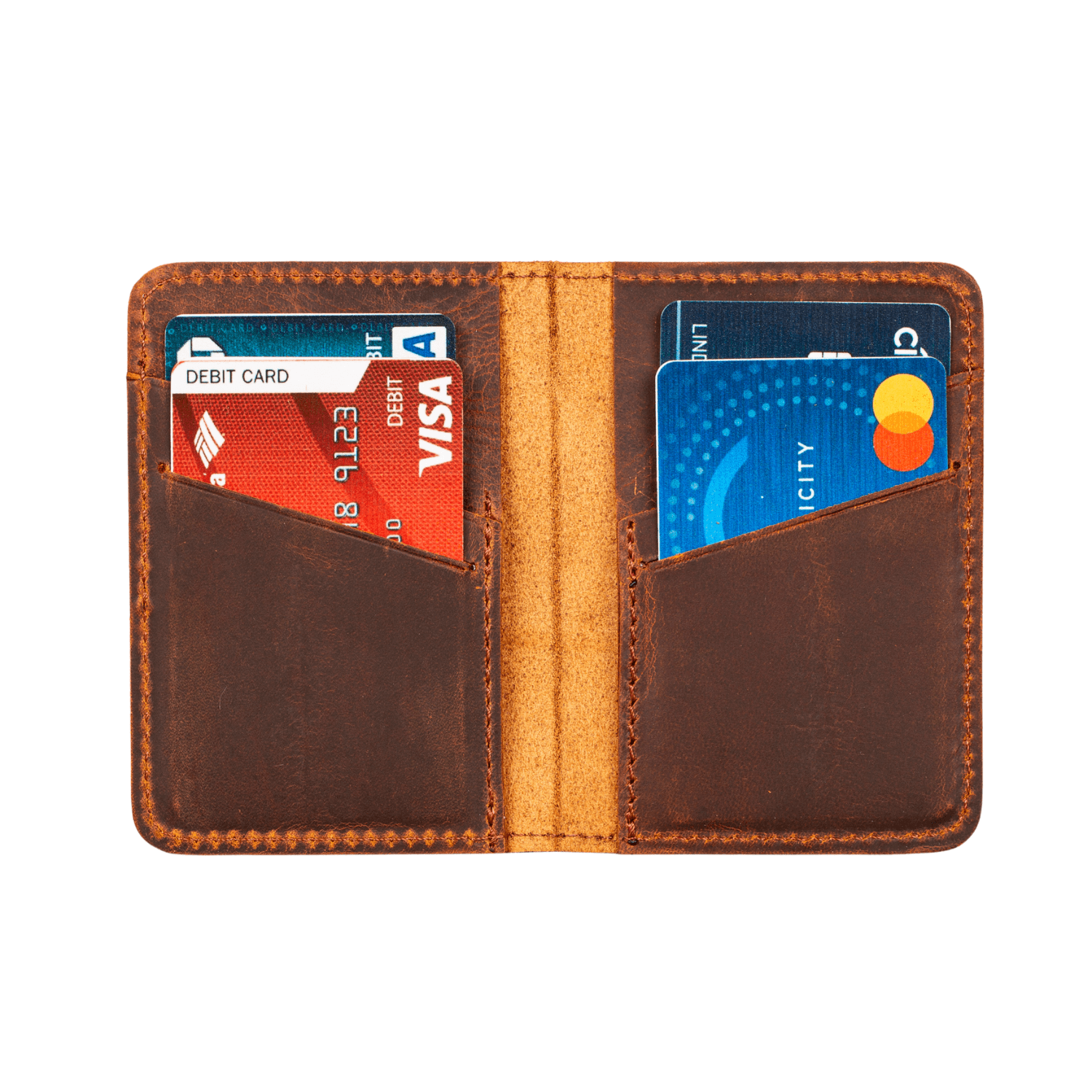 Classic Leather Cardholder Wallet - Warm Brown - Berkeley