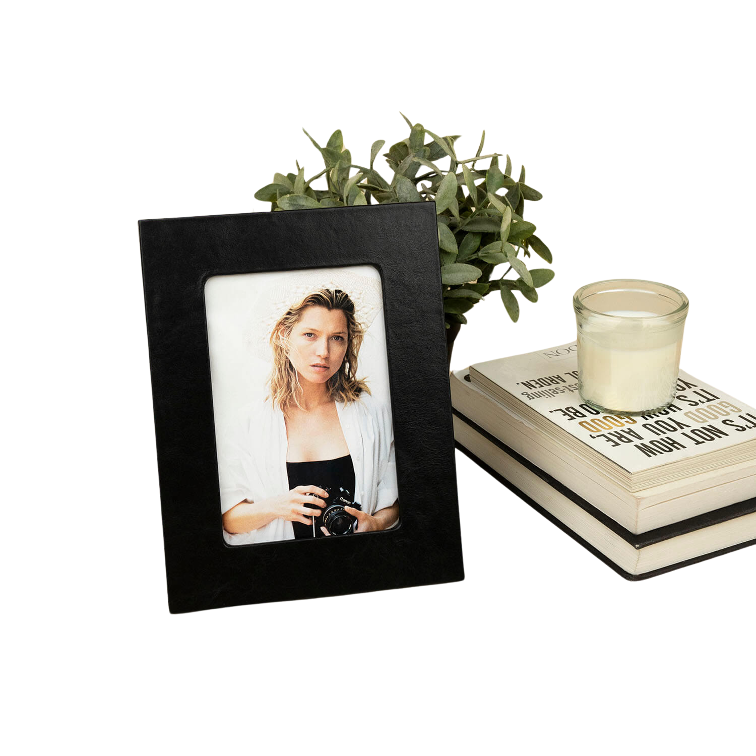 Luxury Leather Photo Frame - Black - Allentown