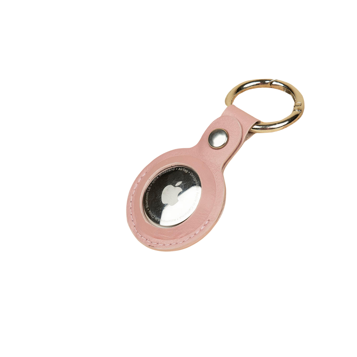 Premium Leather AirTag Holder - Pink - Orlando