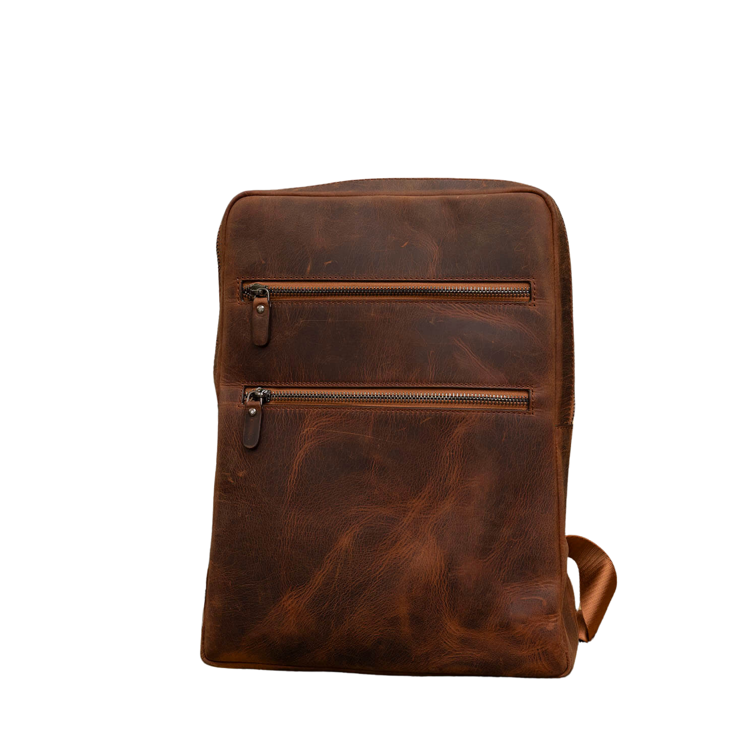 Premium Leather Laptop Backpack - Brown - Edinburg