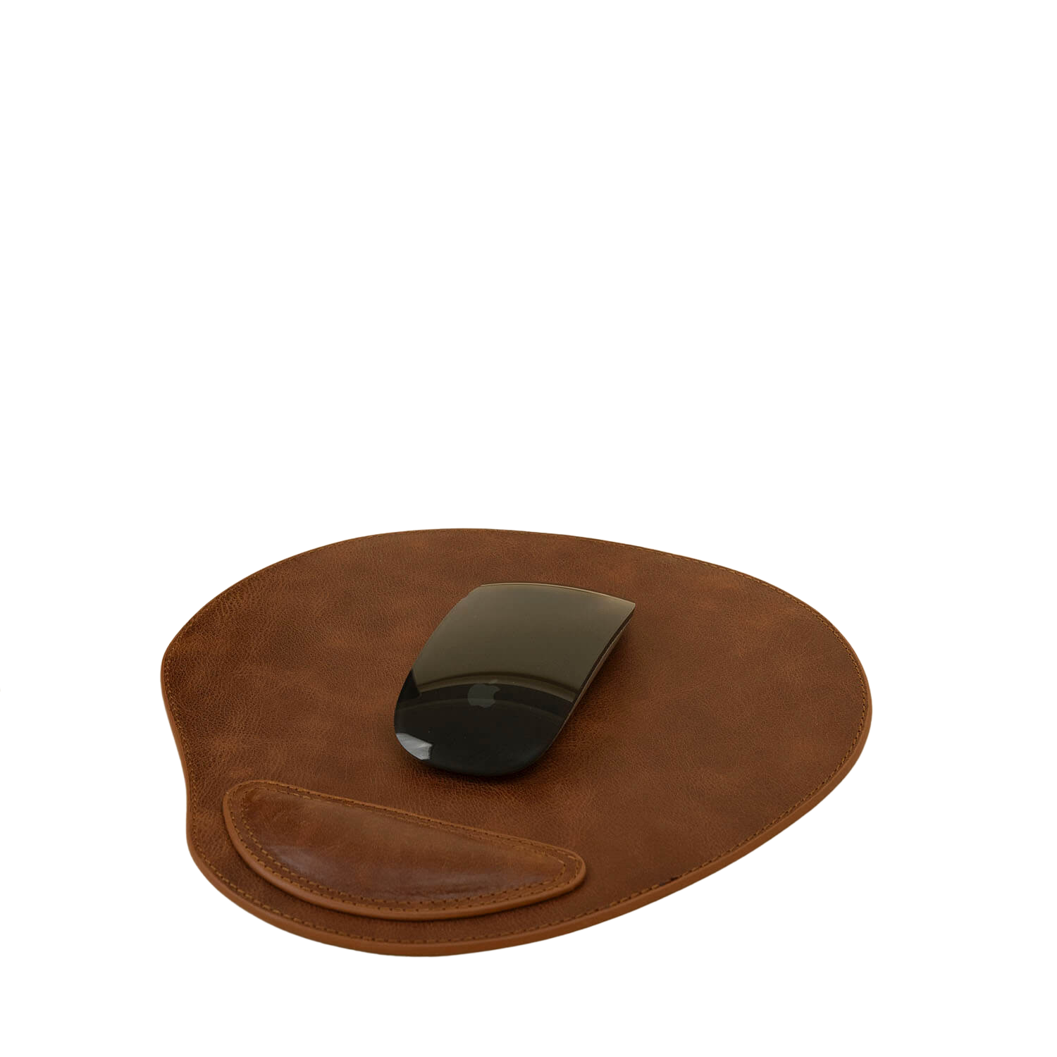 Ergonomic Leather Mouse Pad with Wrist Support - Dark Brown - Portland