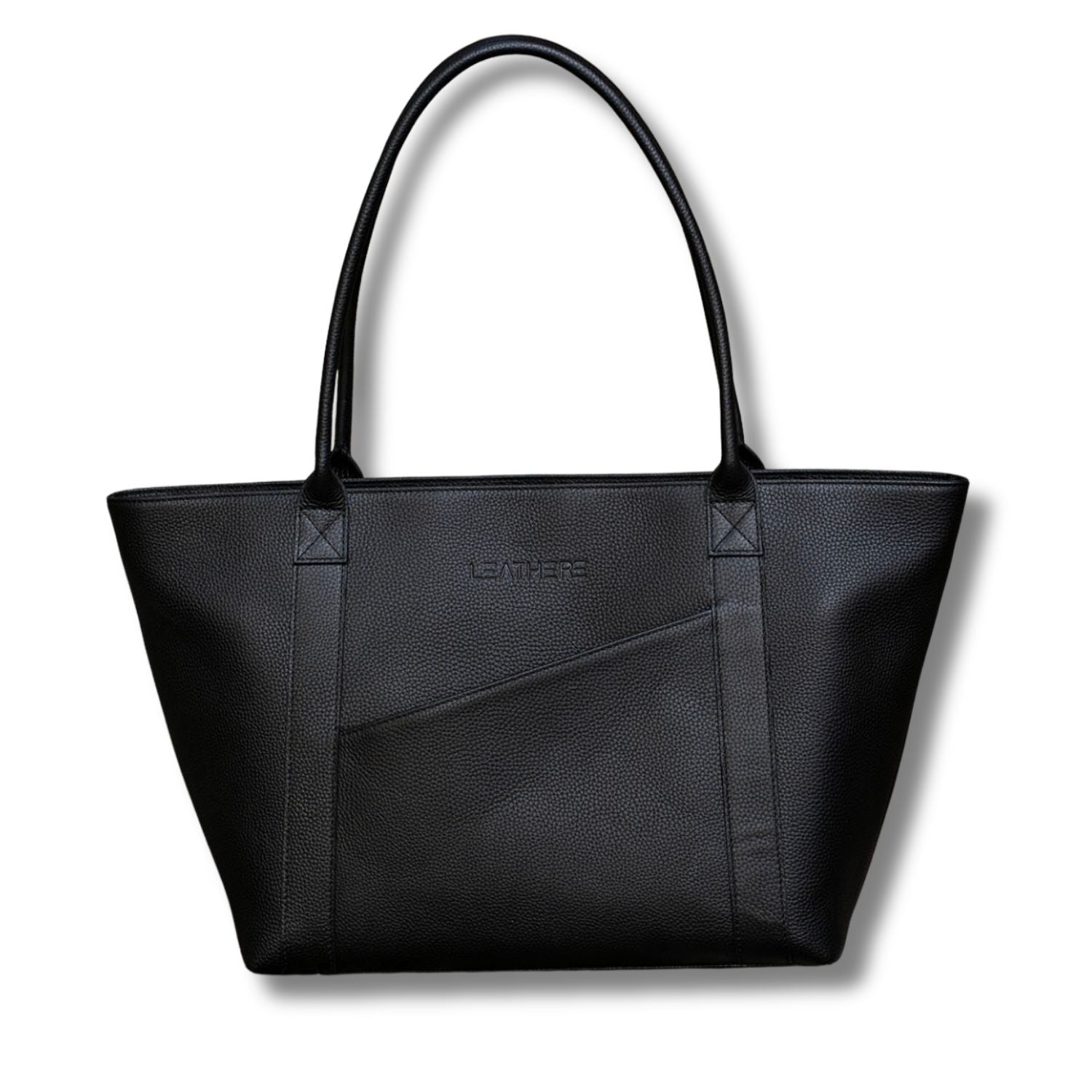 The Leathere New York Tote - Black