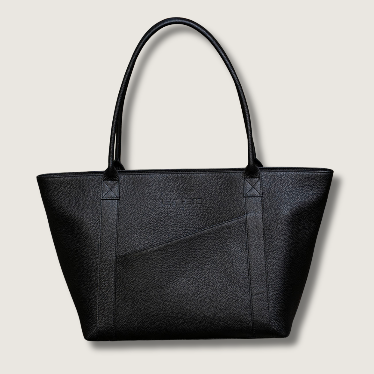 The Leathere New York Tote - Black